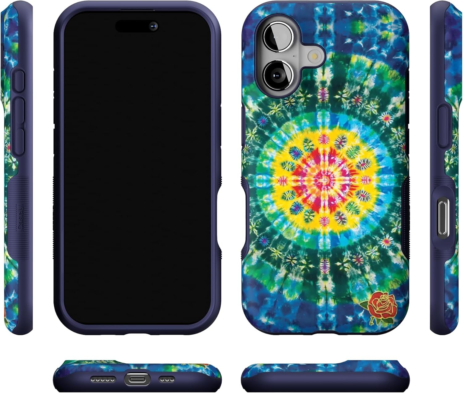 image:imageCasely iPhone 17 Case Starfish Wishes Coral Pink Shimmer Bold Protective Design MagSafe Compatible DesignVeneta Tapestry Grateful Dead Tie Dye