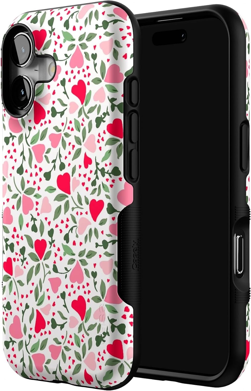 image:imageCasely iPhone 17 Case Starfish Wishes Coral Pink Shimmer Bold Protective Design MagSafe Compatible DesignVines of Love Floral Heart