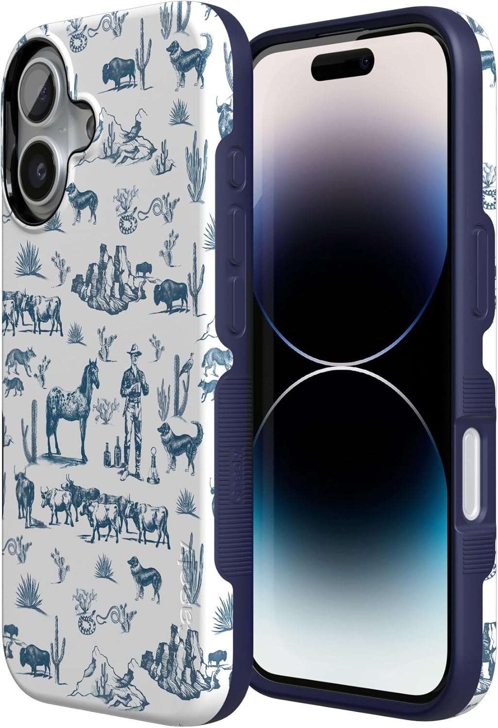 image:imageCasely iPhone 17 Case Starfish Wishes Coral Pink Shimmer Bold Protective Design MagSafe Compatible DesignWild West Adventure Desert