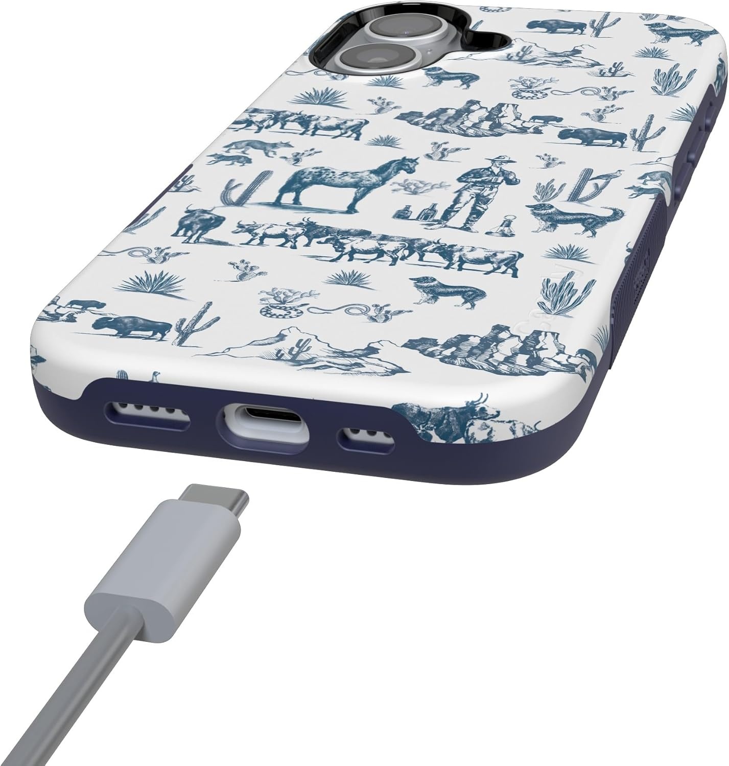 image:imageCasely iPhone 17 Case Starfish Wishes Coral Pink Shimmer Bold Protective Design MagSafe Compatible DesignWild West Adventure Desert