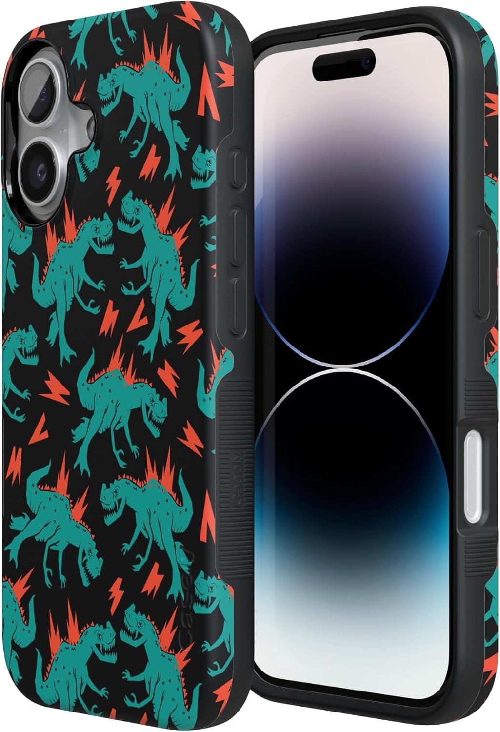 image:imageCasely iPhone 17 Case Starfish Wishes Coral Pink Shimmer Bold Protective Design MagSafe Compatible DesignYoure Dinomite Green Dinosaur