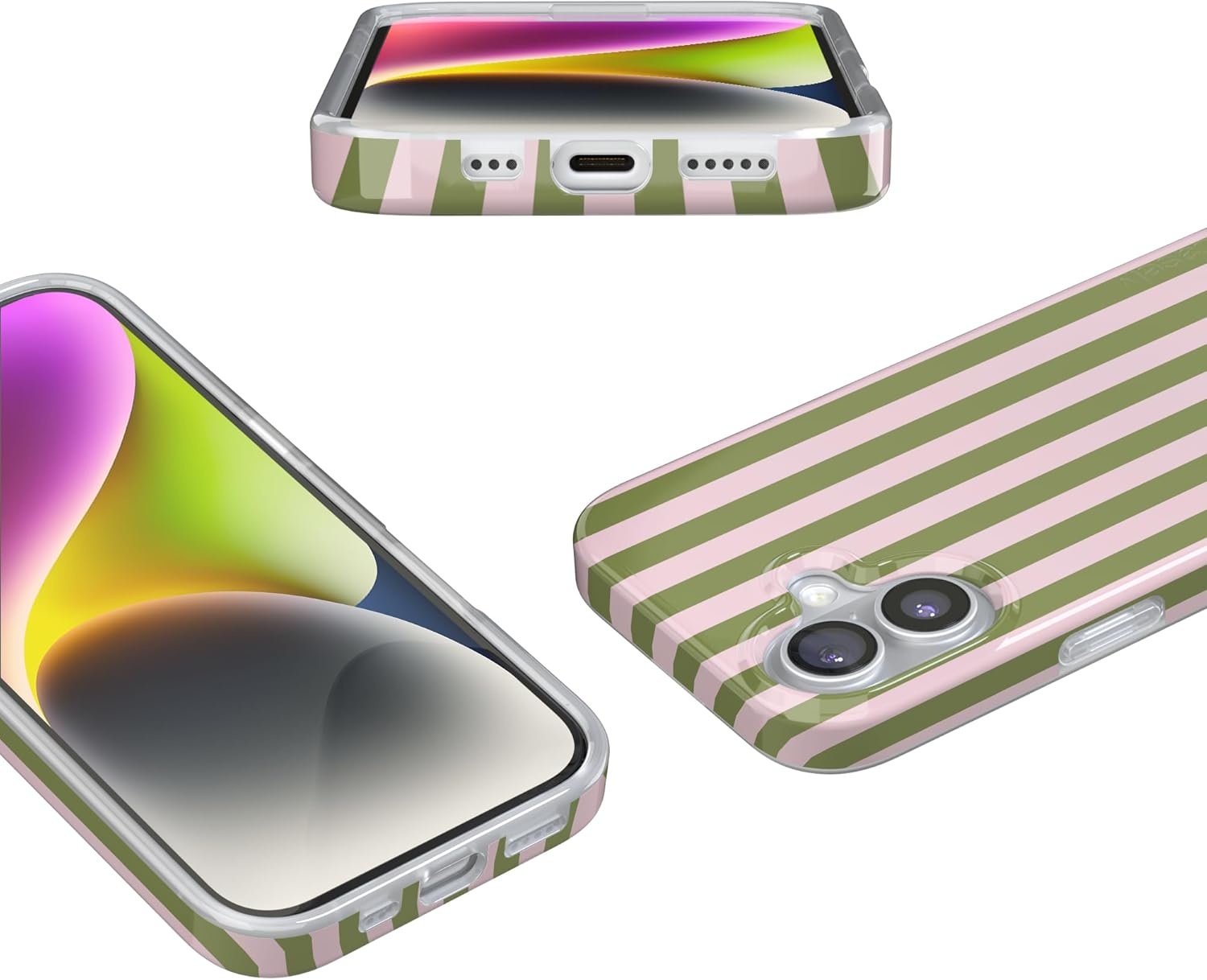 image:imageCasely iPhone 17 Case Summer Stripes Sunday Best Compatible with MagSafe Classic Ultra Thin Design