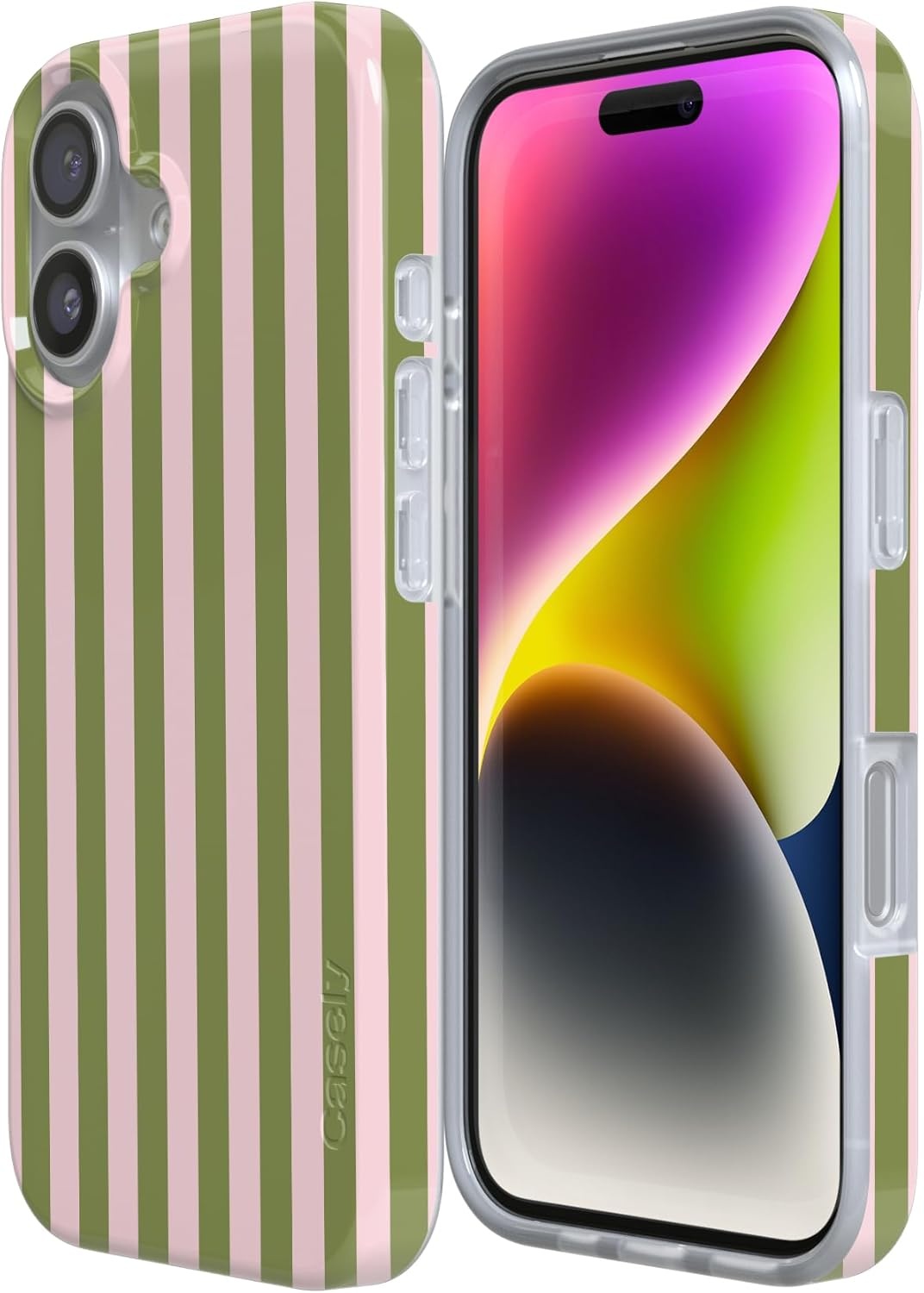 image:imageCasely iPhone 17 Case Summer Stripes Sunday Best Compatible with MagSafe Classic Ultra Thin Design