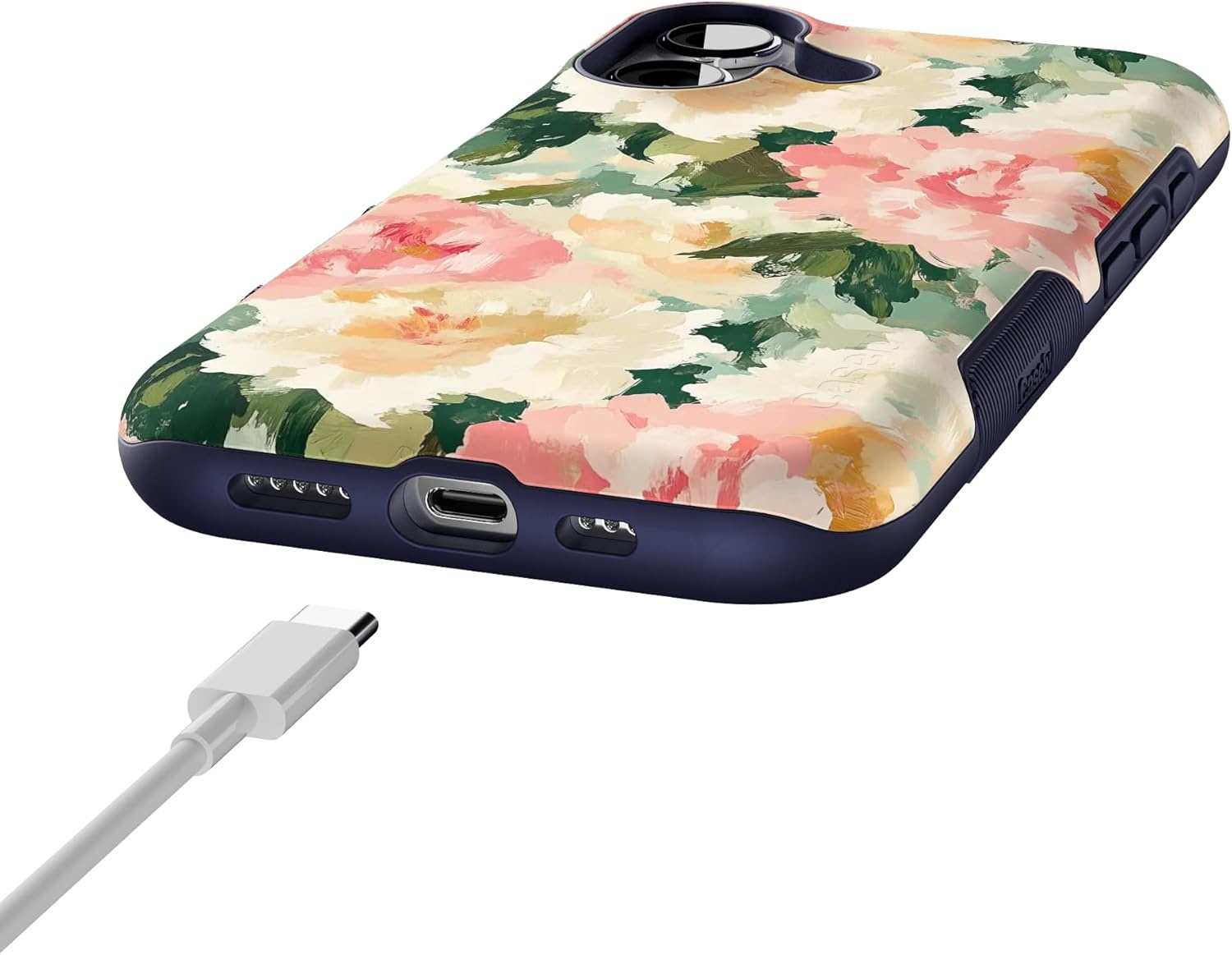 image:imageCasely iPhone 17 Case The Garden Room Painted Petals Bold Protective Design Compatible with MagSafe