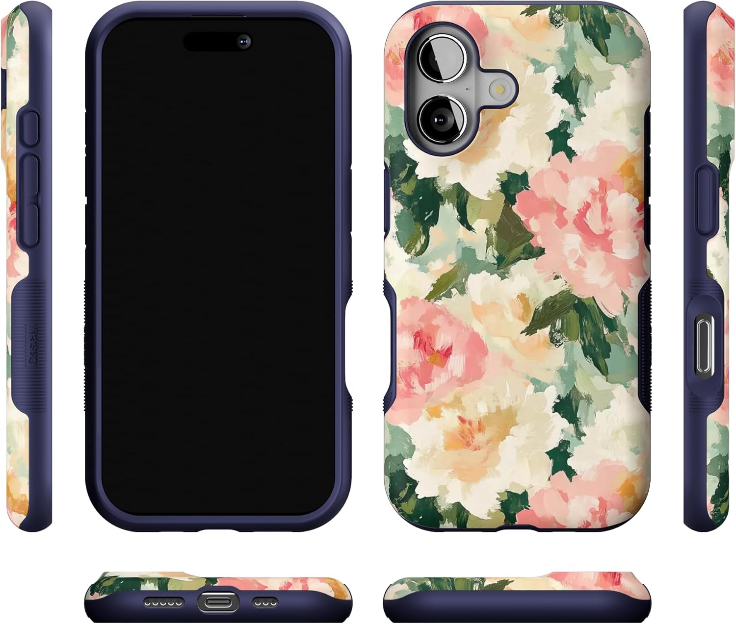 image:imageCasely iPhone 17 Case The Garden Room Painted Petals Bold Protective Design Compatible with MagSafe