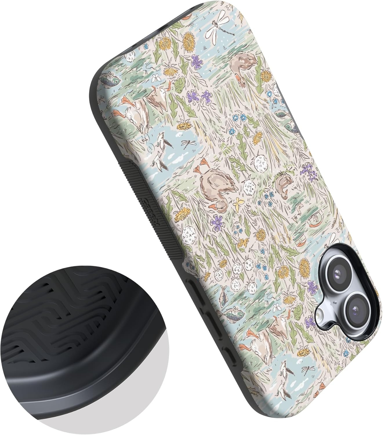 image:imageCasely iPhone 17 Case The Waddle Path Duck Pond Bold Protective Design Compatible with MagSafe
