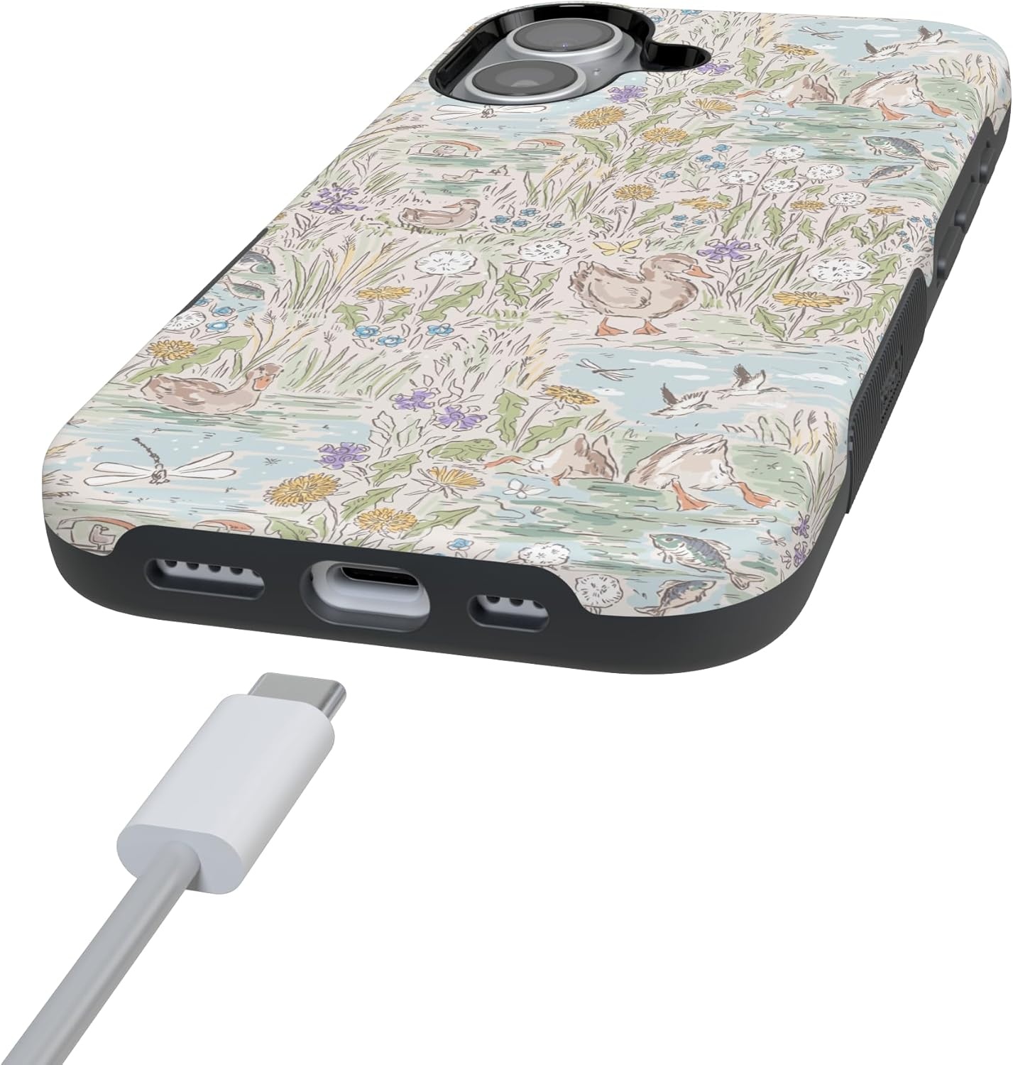 image:imageCasely iPhone 17 Case The Waddle Path Duck Pond Bold Protective Design Compatible with MagSafe