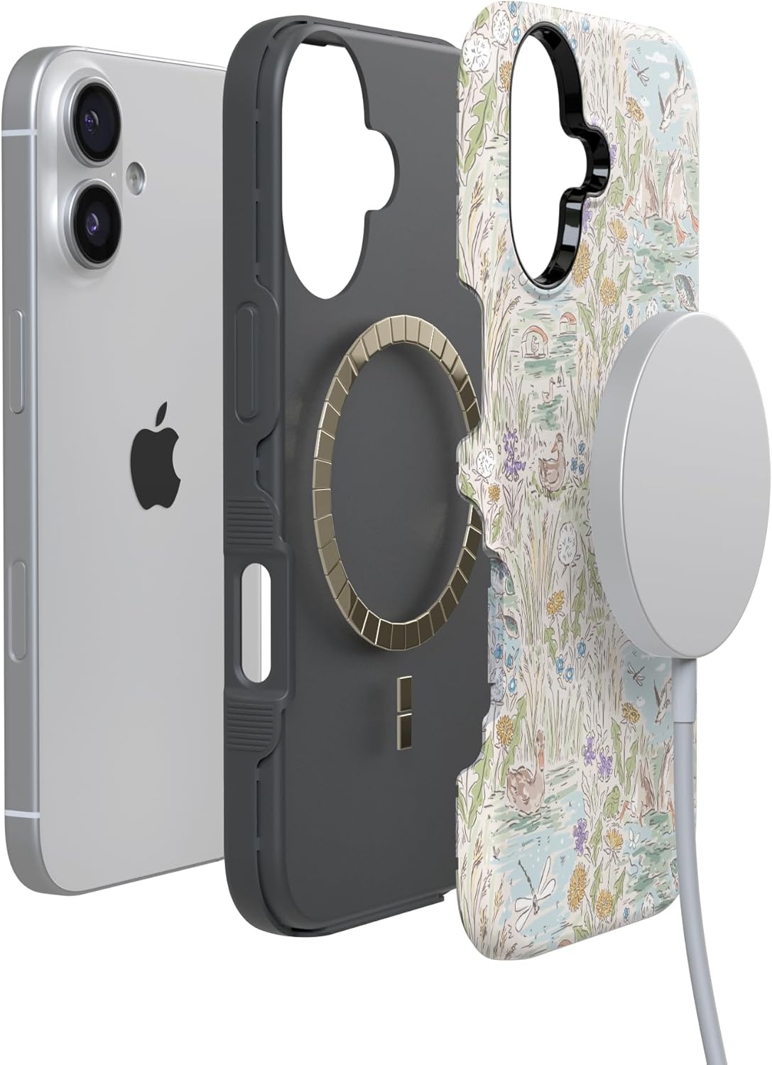image:imageCasely iPhone 17 Case The Waddle Path Duck Pond Bold Protective Design Compatible with MagSafe