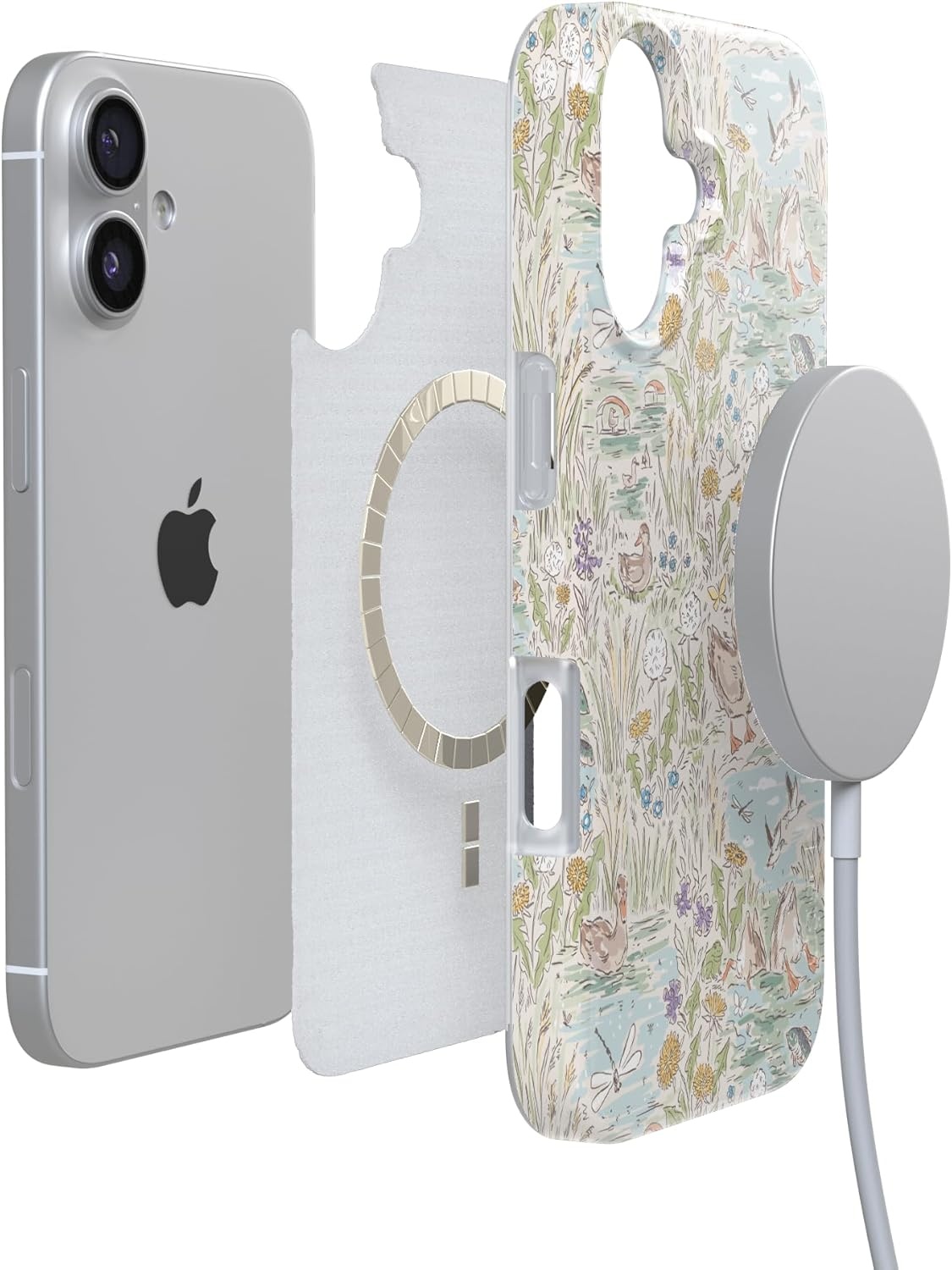 image:imageCasely iPhone 17 Case The Waddle Path Duck Pond Compatible with MagSafe Classic Ultra Thin Design