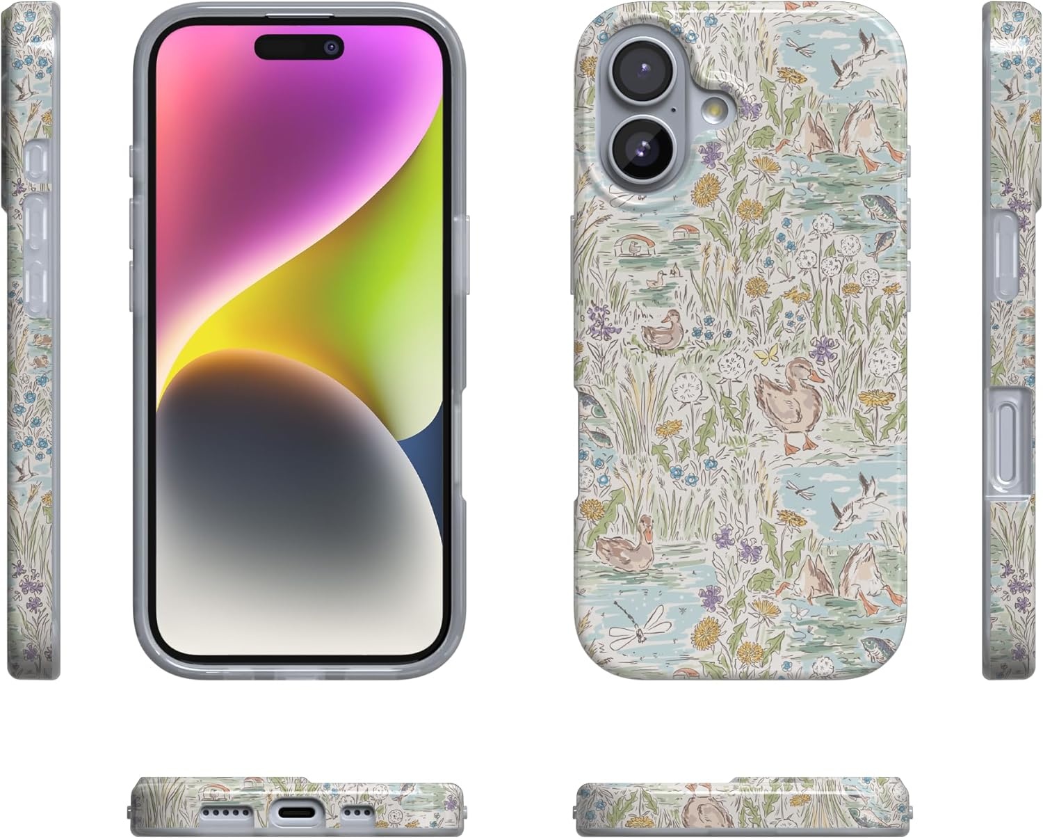 image:imageCasely iPhone 17 Case The Waddle Path Duck Pond Compatible with MagSafe Classic Ultra Thin Design