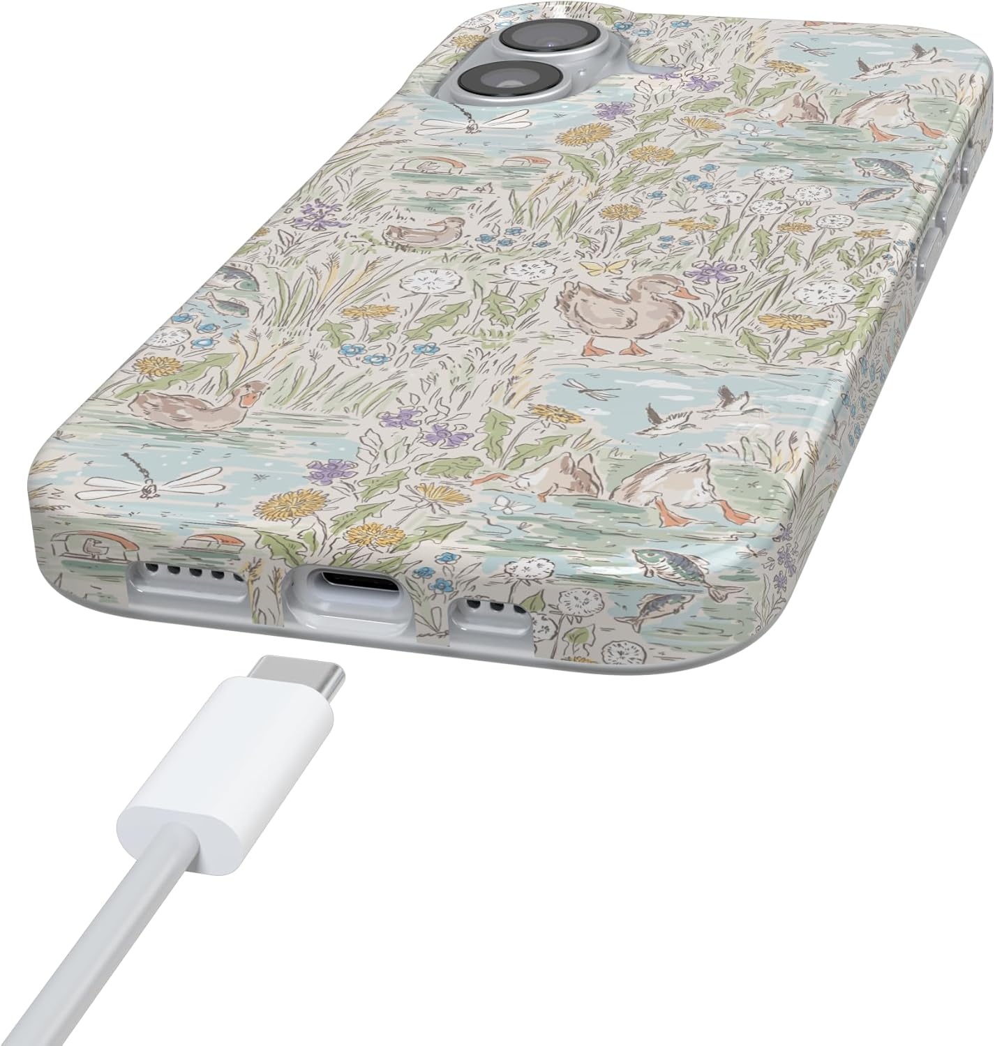 image:imageCasely iPhone 17 Case The Waddle Path Duck Pond Compatible with MagSafe Classic Ultra Thin Design