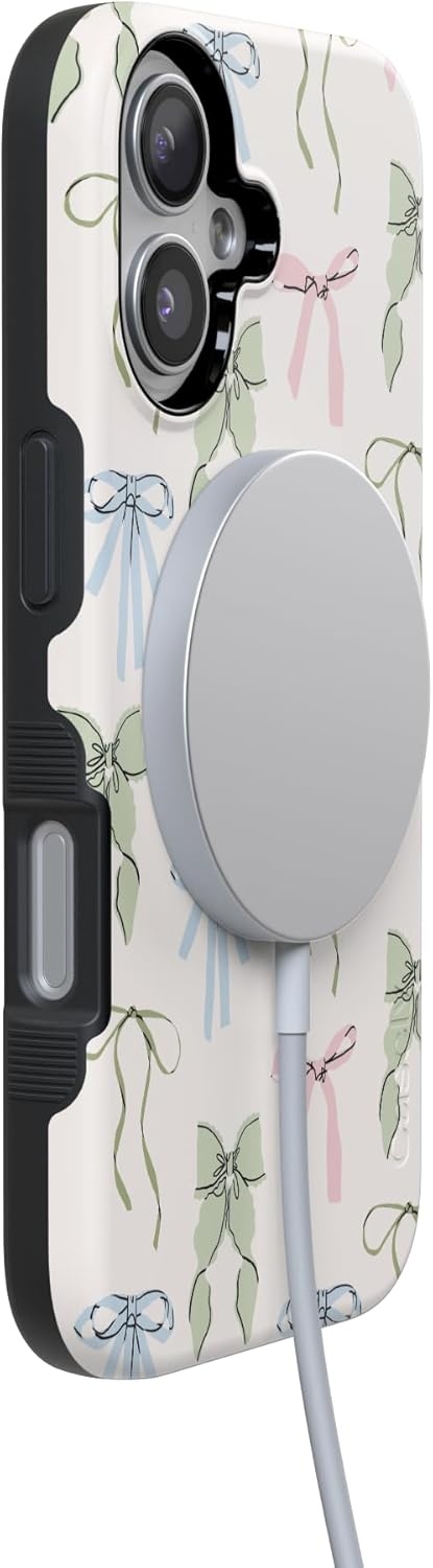 image:imageCasely iPhone 17 Case Whimsy Girlie Pastel Bows Bold Protective Design Compatible with MagSafe