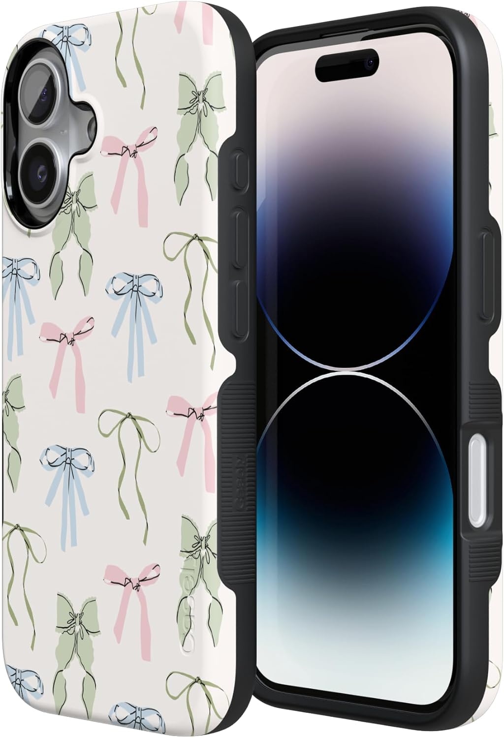 image:imageCasely iPhone 17 Case Whimsy Girlie Pastel Bows Bold Protective Design Compatible with MagSafe
