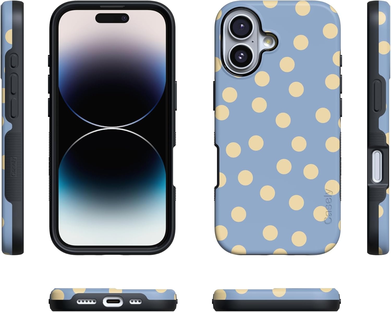 image:imageCasely iPhone 17 Case in the Spotlight Pastel Polka Dot Bold Protective Design Compatible with MagSafe