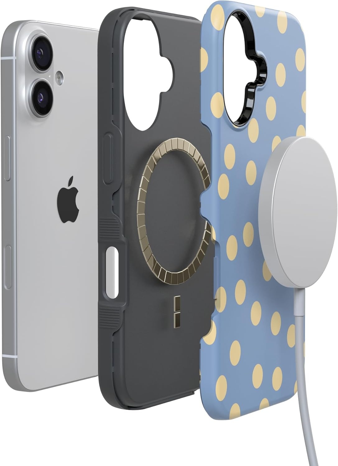 image:imageCasely iPhone 17 Case in the Spotlight Pastel Polka Dot Bold Protective Design Compatible with MagSafe