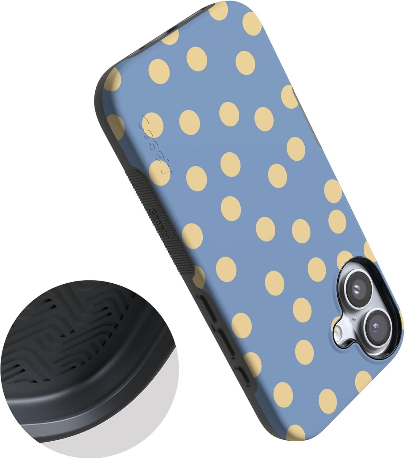 image:imageCasely iPhone 17 Case in the Spotlight Pastel Polka Dot Bold Protective Design Compatible with MagSafe