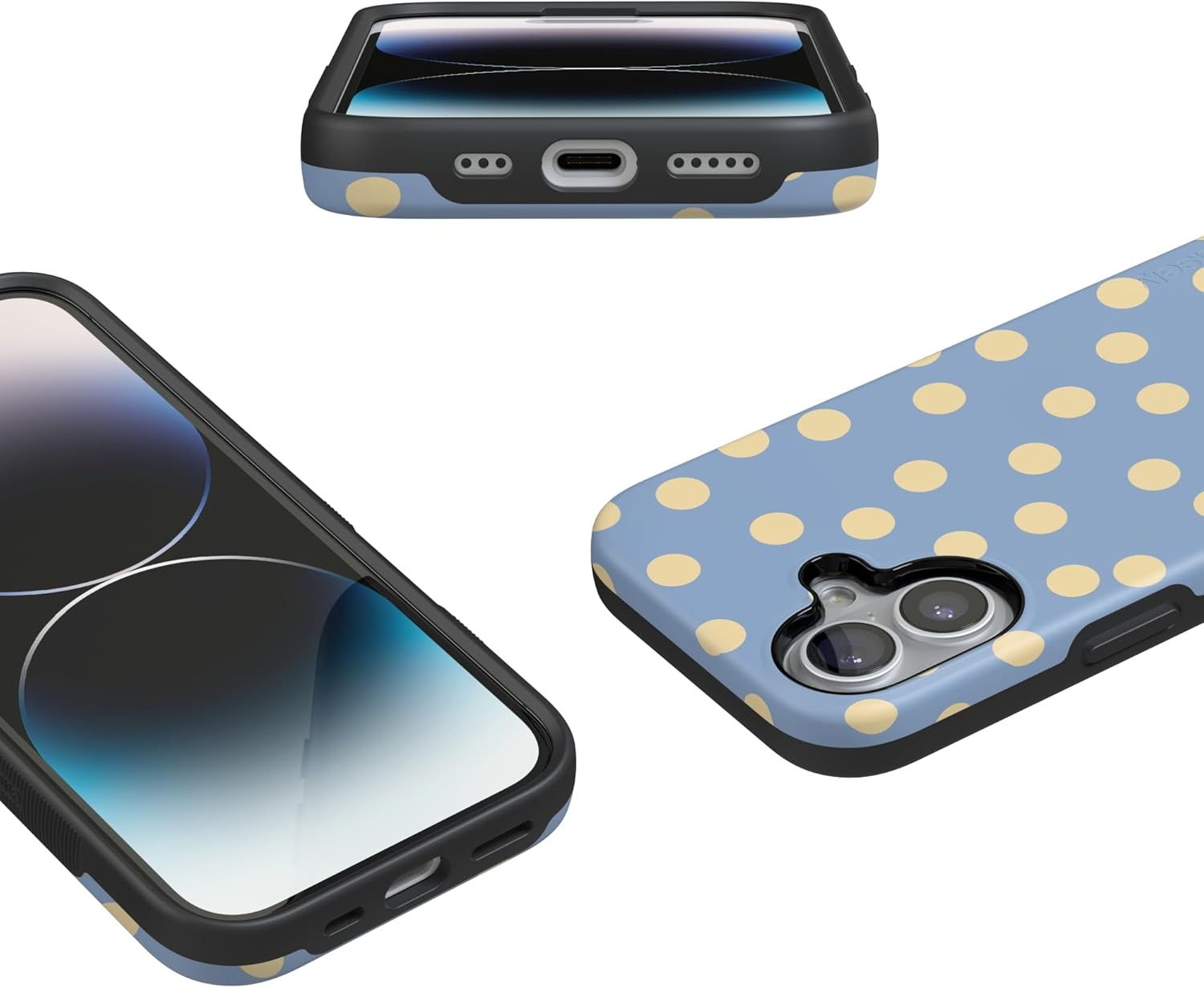 image:imageCasely iPhone 17 Case in the Spotlight Pastel Polka Dot Bold Protective Design Compatible with MagSafe