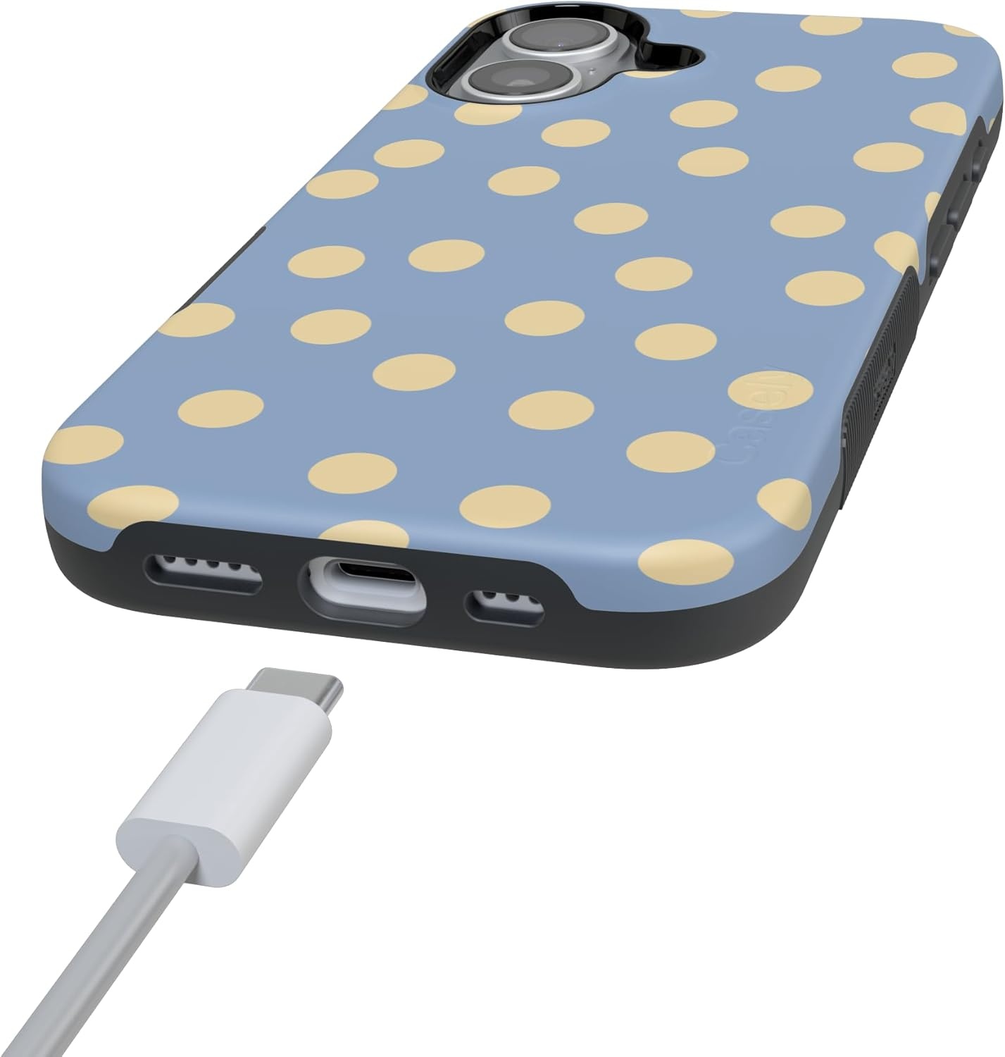 image:imageCasely iPhone 17 Case in the Spotlight Pastel Polka Dot Bold Protective Design Compatible with MagSafe