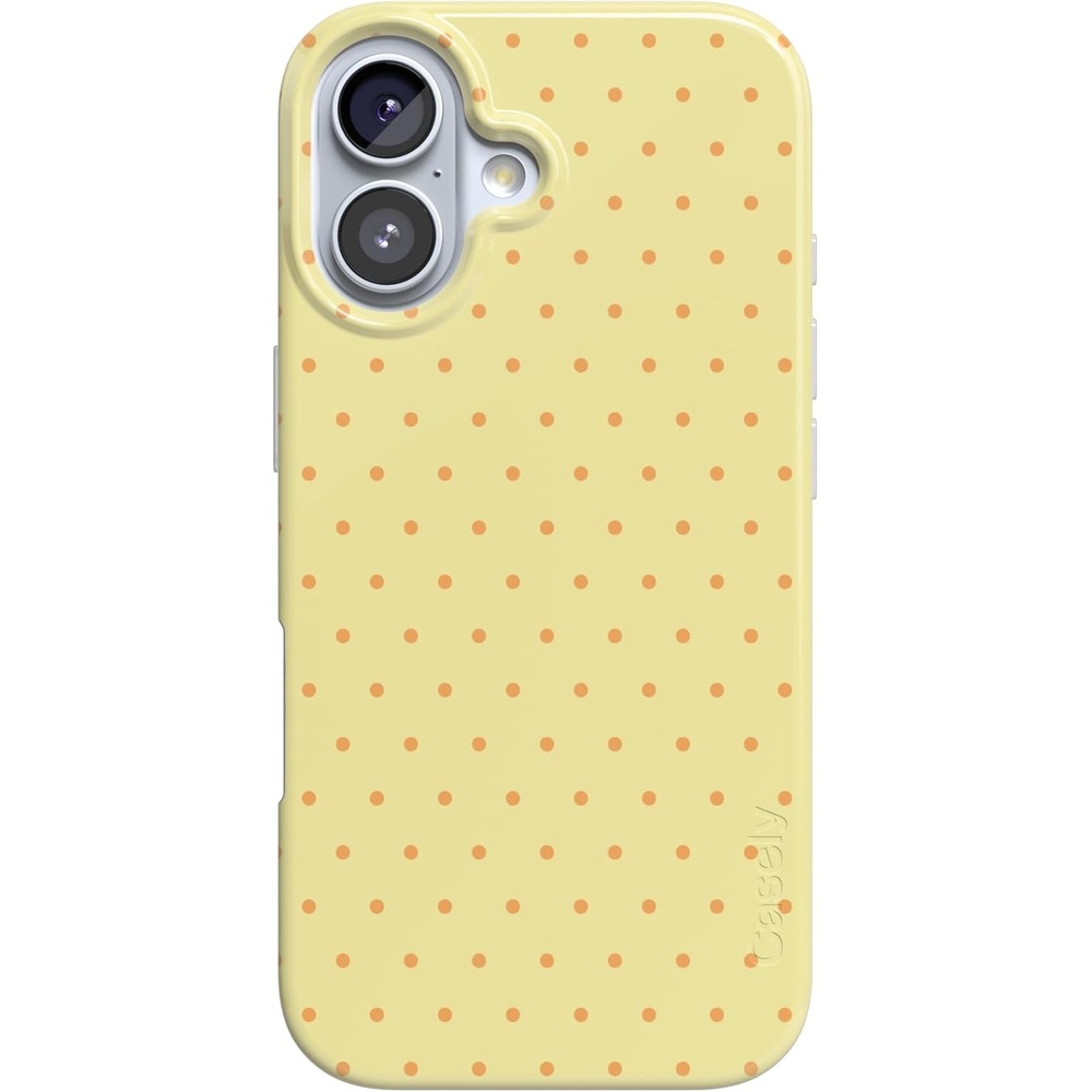 image:imageCasely iPhone 17 Case  On the Dot  Yellow Polka Dot  Compatible with MagSafe  Classic Ultra Thin Design