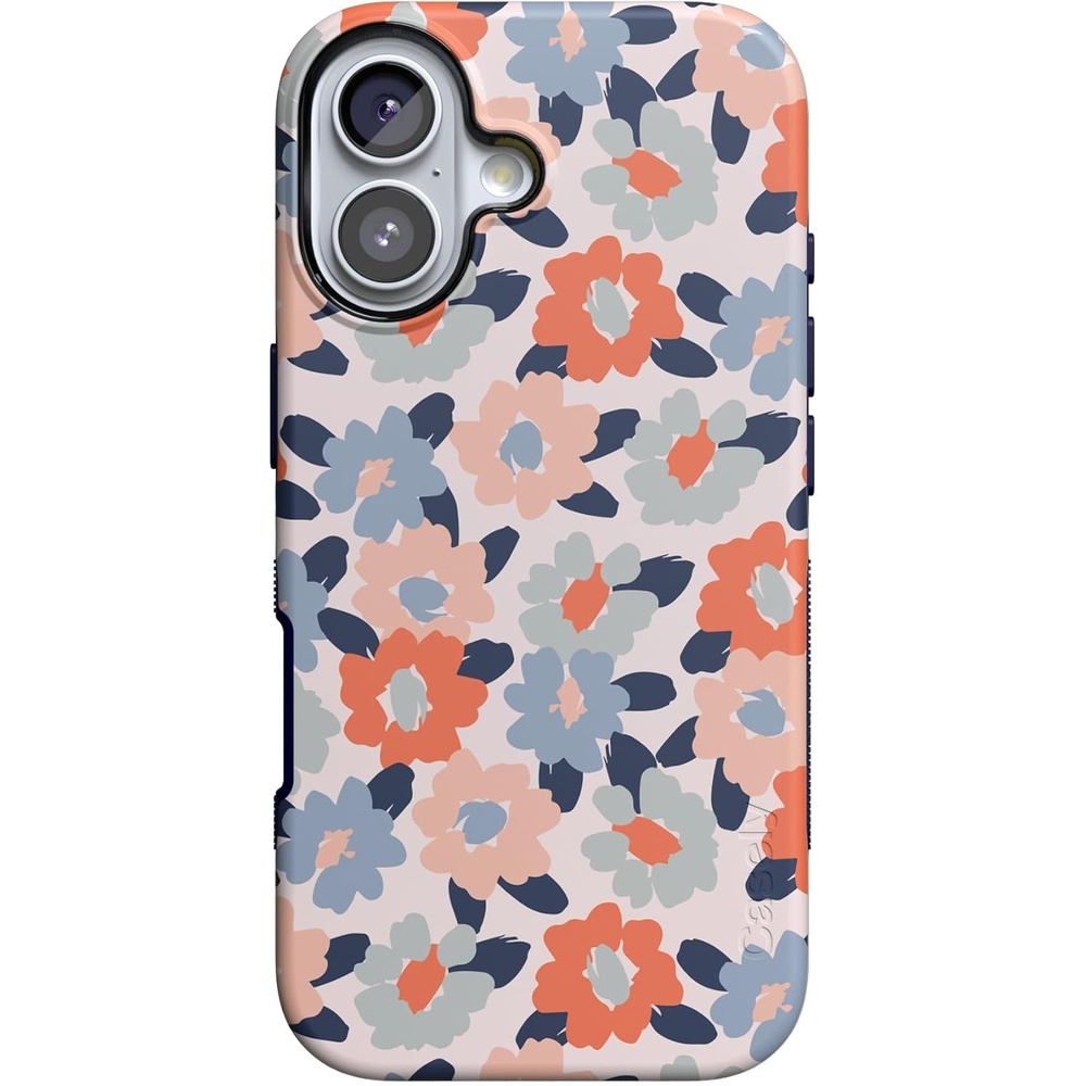 image:imageCasely iPhone 17 Case Starfish Wishes Coral Pink Shimmer Bold Protective Design MagSafe Compatible DesignField of Flowers Pastel Floral