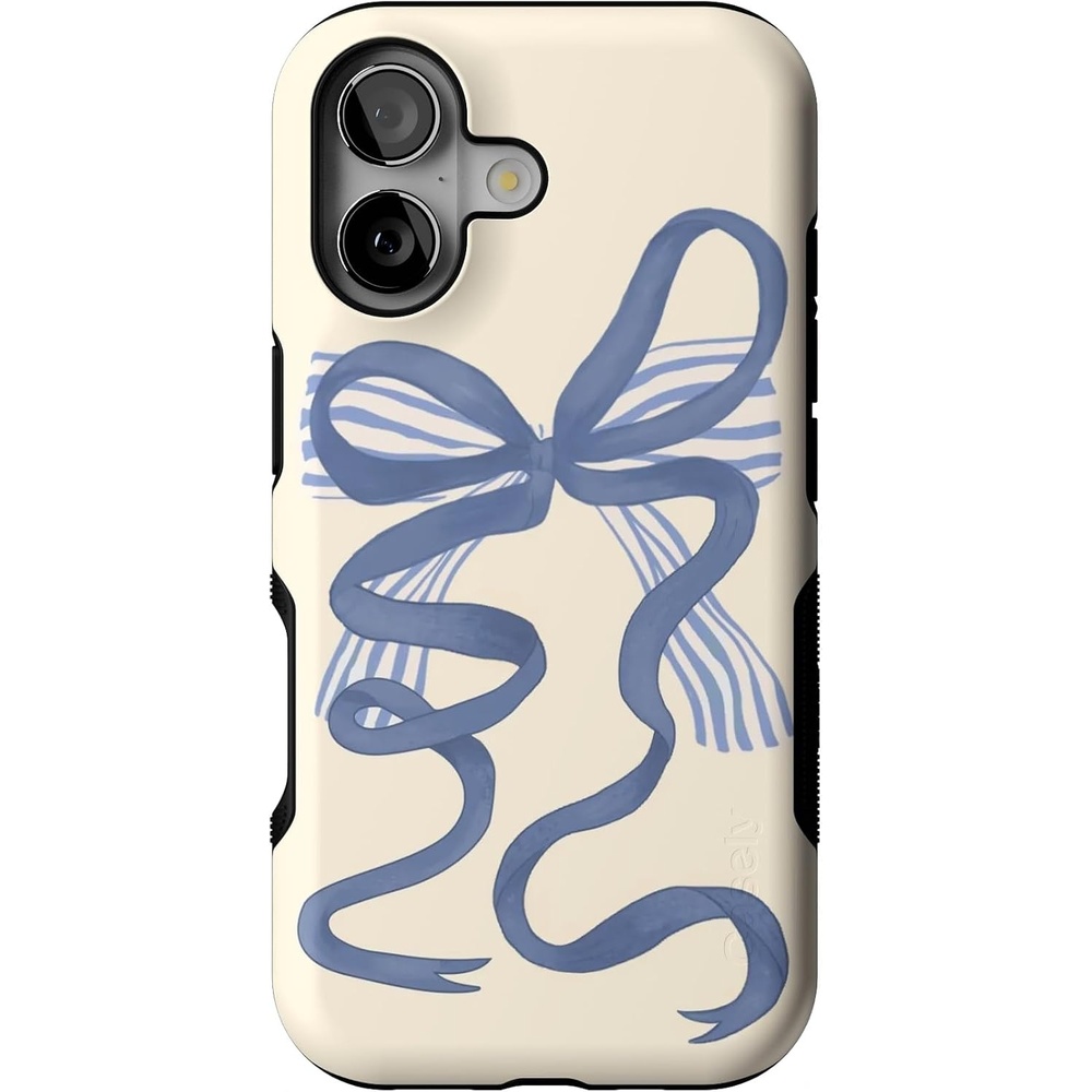 image:imageCasely iPhone 17 Case Starfish Wishes Coral Pink Shimmer Bold Protective Design MagSafe Compatible DesignHeartstrings Blue Bow