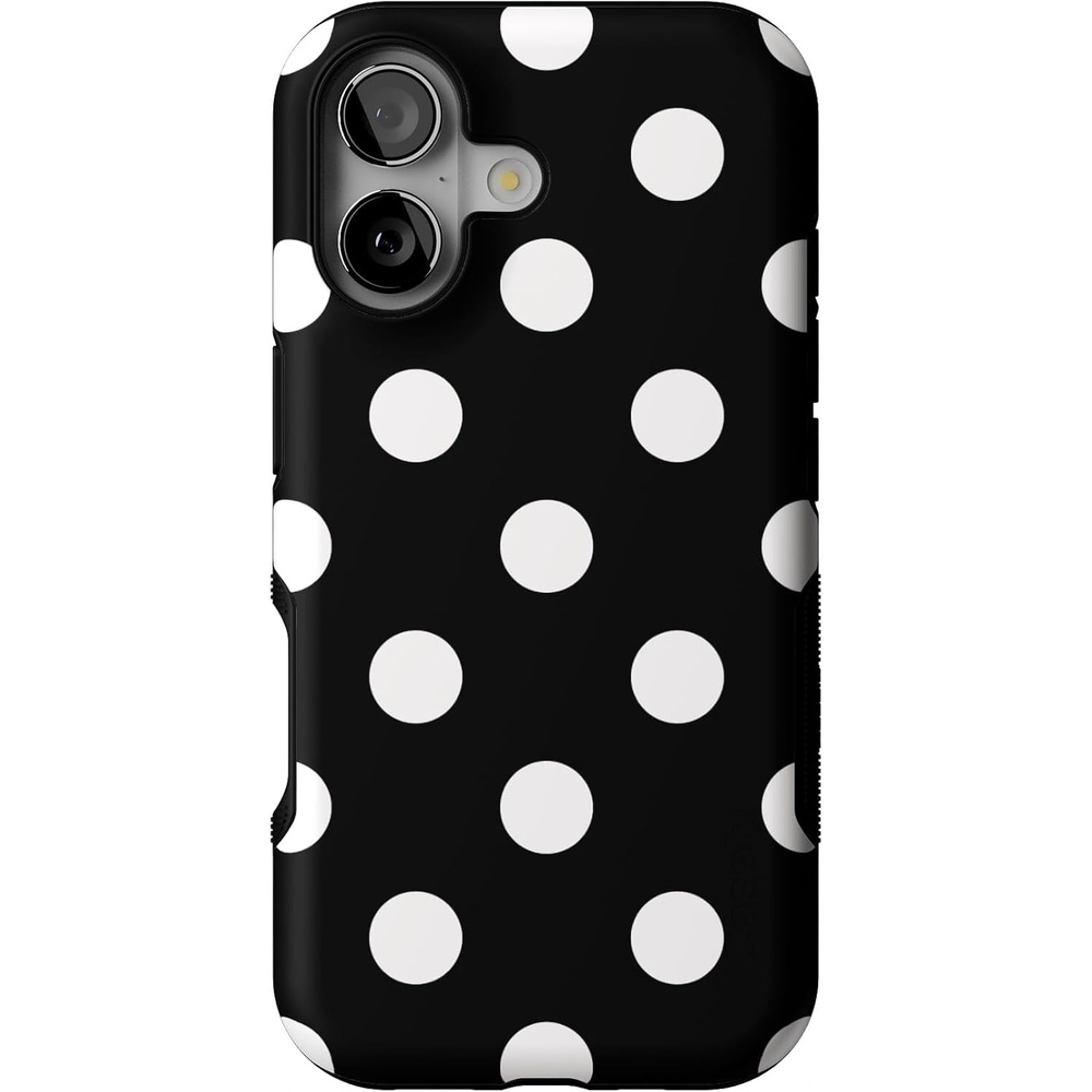 image:imageCasely iPhone 17 Case Starfish Wishes Coral Pink Shimmer Bold Protective Design MagSafe Compatible DesignPolka Dots High Contrast Design