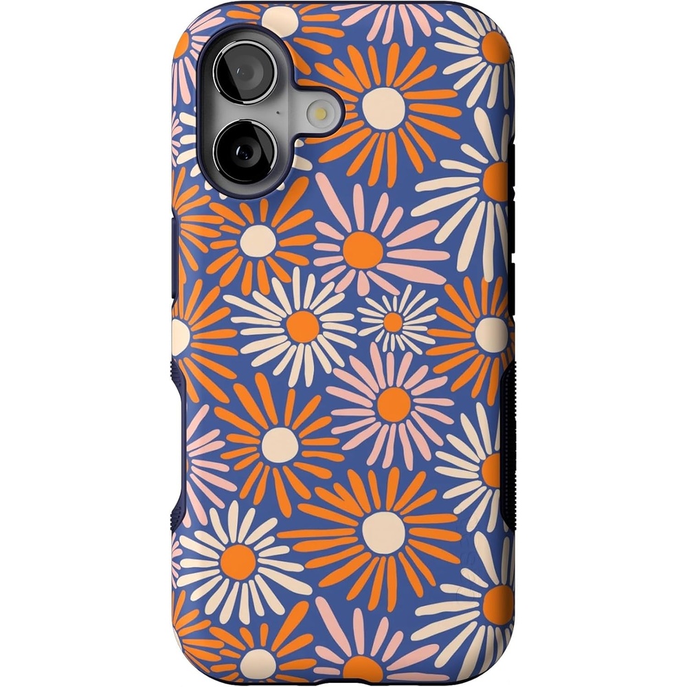 image:imageCasely iPhone 17 Case Starfish Wishes Coral Pink Shimmer Bold Protective Design MagSafe Compatible DesignSpring Forward Daisy Floral