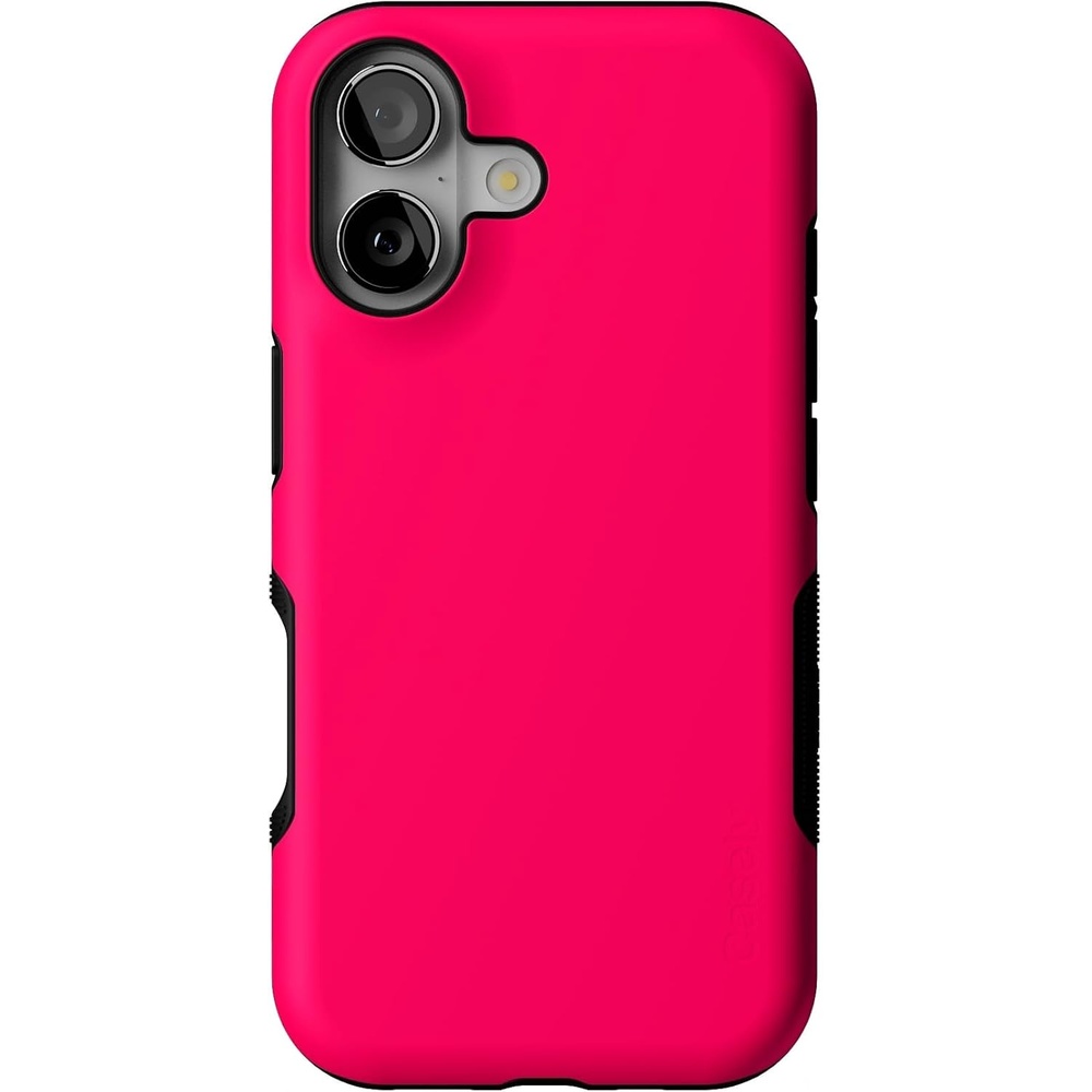 image:imageCasely iPhone 17 Case Starfish Wishes Coral Pink Shimmer Bold Protective Design MagSafe Compatible DesignThink Pink Solid Neon Pink