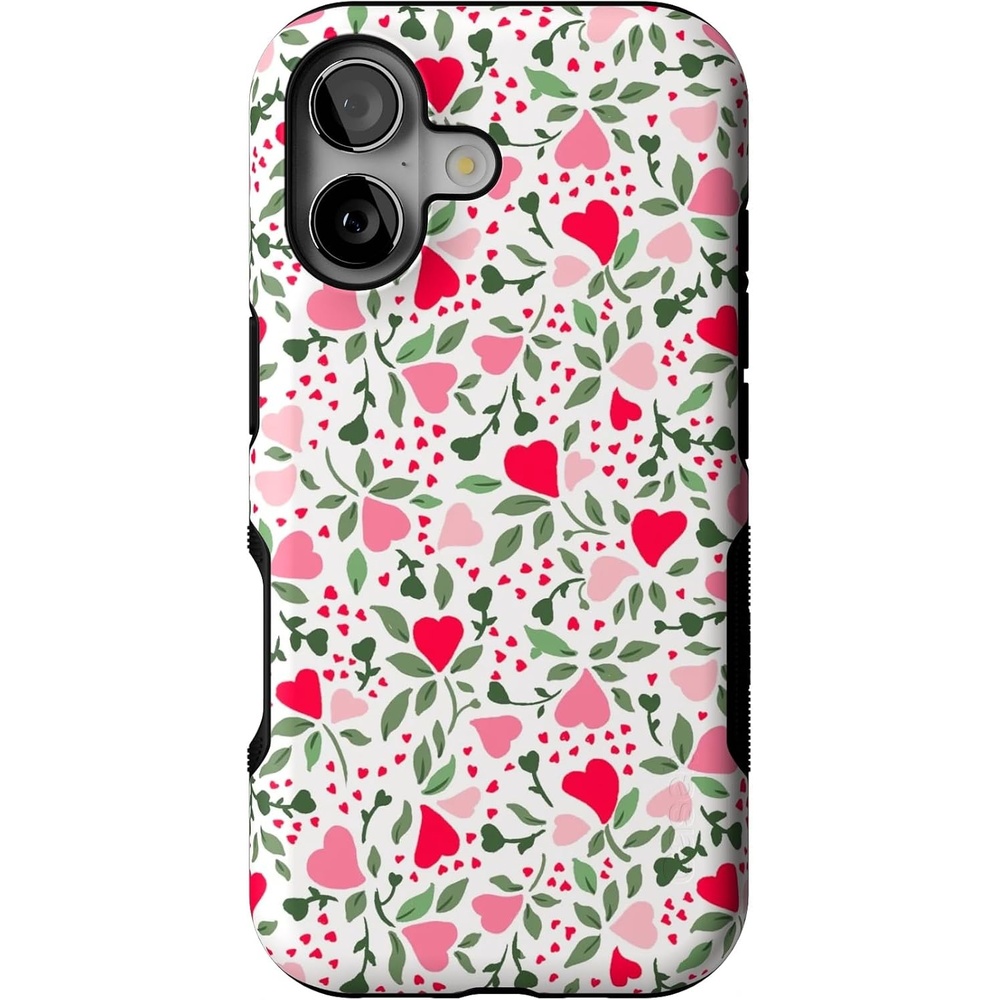 image:imageCasely iPhone 17 Case Starfish Wishes Coral Pink Shimmer Bold Protective Design MagSafe Compatible DesignVines of Love Floral Heart