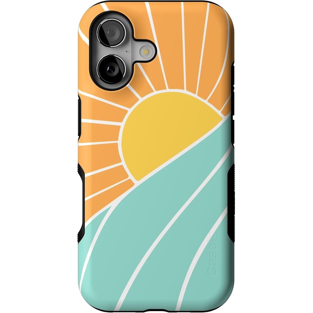 image:imageCasely iPhone 17 Case Starfish Wishes Coral Pink Shimmer Bold Protective Design MagSafe Compatible DesignWaves Rays Sunshine