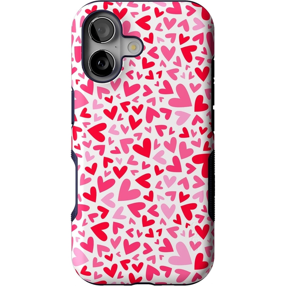 image:imageCasely iPhone 17 Case Starfish Wishes Coral Pink Shimmer Bold Protective Design MagSafe Compatible DesignXOXO Candy Hearts