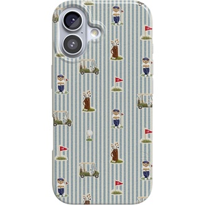 Casely iPhone 17 Case | Clubhouse | The Caddie Print | Compatible with MagSafe | Classic Ultra Thin Design