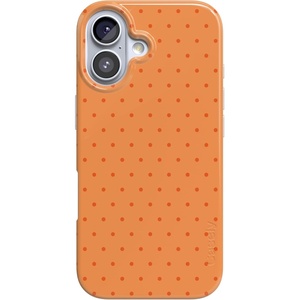 Casely iPhone 17 Case | On the Dot | Orange Polka Dot | Compatible with MagSafe | Classic Ultra Thin Design