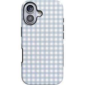 Casely iPhone 17 Case | Pastel Picnic | Blue Gingham | Bold Protective Design | Compatible with MagSafe