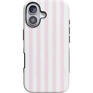 Casely iPhone 17 Case | Pink Stripes | Sunday Best | Bold Protective Design | Compatible with MagSafe