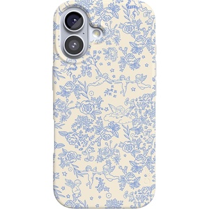 Casely iPhone 17 Case | Scribble Me that | Crayola Rainbow Pencil | Compatible with MagSafe | Classic Ultra Thin Design(Cupid’s Canvas | Periwinkle Floral)