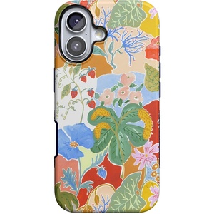 Casely iPhone 17 Case | Starfish Wishes | Coral Pink Shimmer | Bold Protective Design | MagSafe Compatible Design(Botanical Blooms | Floral Patchwork)