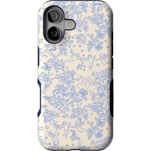 Casely iPhone 17 Case | Starfish Wishes | Coral Pink Shimmer | Bold Protective Design | MagSafe Compatible Design(Cupid’s Canvas | Periwinkle Floral)