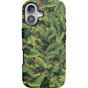 Casely iPhone 17 Case | Starfish Wishes | Coral Pink Shimmer | Bold Protective Design | MagSafe Compatible Design(Sneaky Monkeys | Frida Kahlo Jungle Floral)