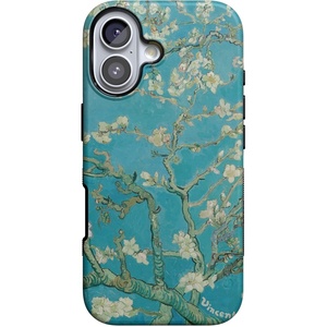 Casely iPhone 17 Case | Starfish Wishes | Coral Pink Shimmer | Bold Protective Design | MagSafe Compatible Design(Van Gogh | Almond Blossom Floral)
