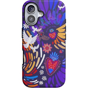 Casely iPhone 17 Case | Starfish Wishes | Coral Pink Shimmer | Bold Protective Design | MagSafe Compatible Design(Viva La Vida | Frida Kahlo Collage)