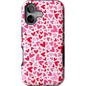 Casely iPhone 17 Case | Starfish Wishes | Coral Pink Shimmer | Bold Protective Design | MagSafe Compatible Design(XOXO | Candy Hearts)