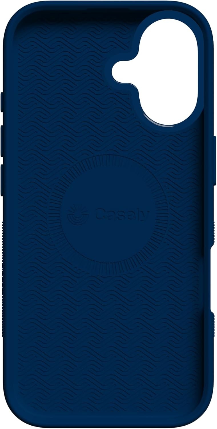 image:imageCasely iPhone 17 Case Afternoon Tea Blue Floral Bold Protective Design Compatible with MagSafe
