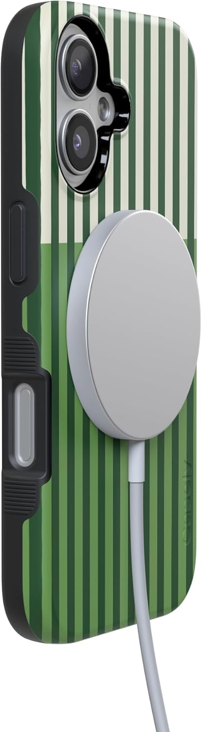 image:imageCasely iPhone 17 Case Clubhouse Fairway Stripes Bold Protective Design Compatible with MagSafe