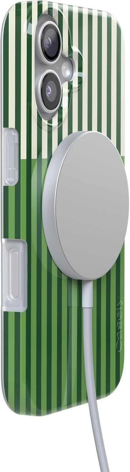 image:imageCasely iPhone 17 Case Clubhouse Fairway Stripes Compatible with MagSafe Classic Ultra Thin Design