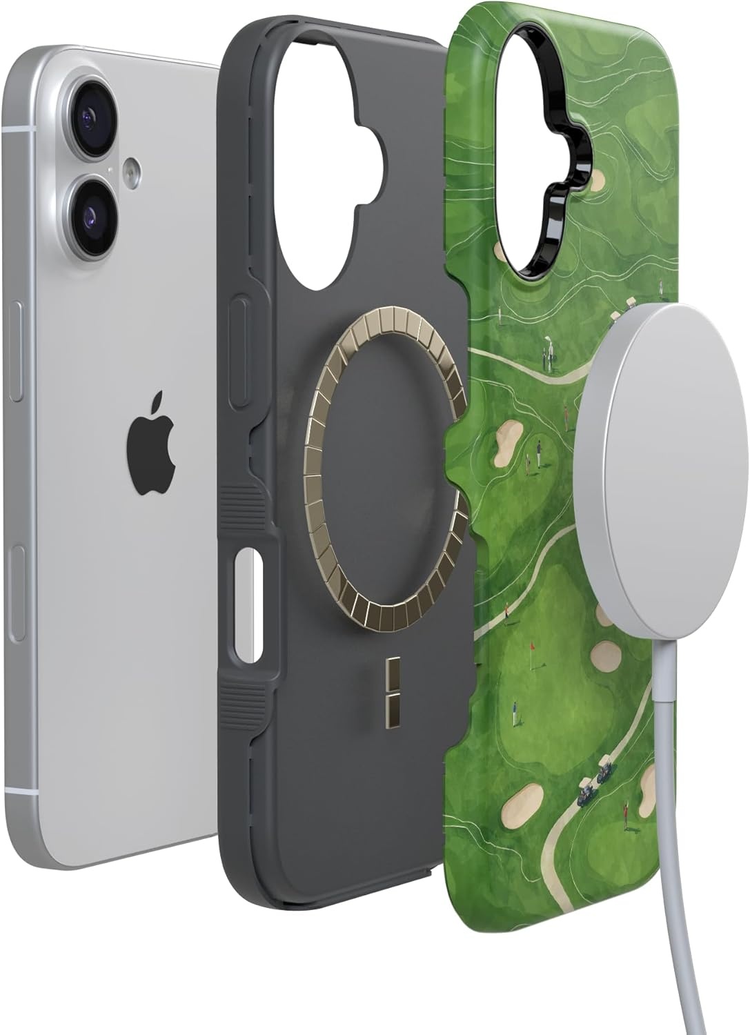 image:imageCasely iPhone 17 Case Clubhouse The Back Nine Bold Protective Design Compatible with MagSafe