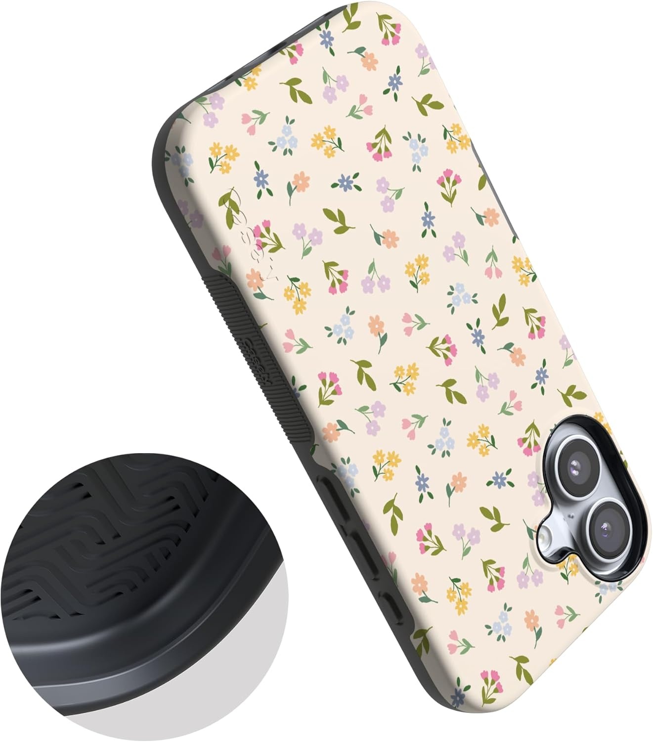 image:imageCasely iPhone 17 Case Ditsy Floral Tiny Flowers Bold Protective Design Compatible with MagSafe