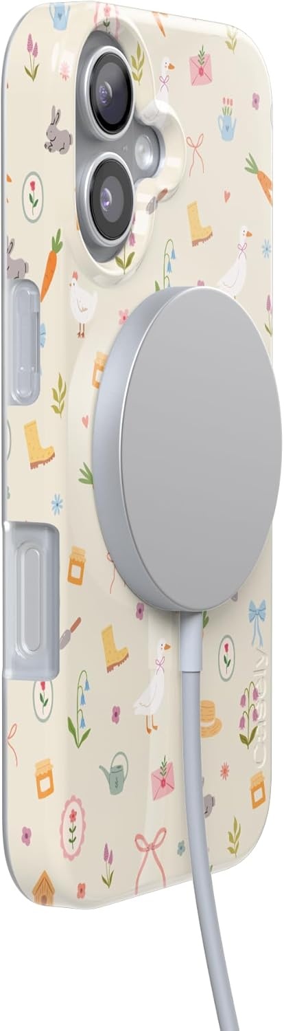 image:imageCasely iPhone 17 Case Hoppy Garden Spring Things Compatible with MagSafe Classic Ultra Thin Design