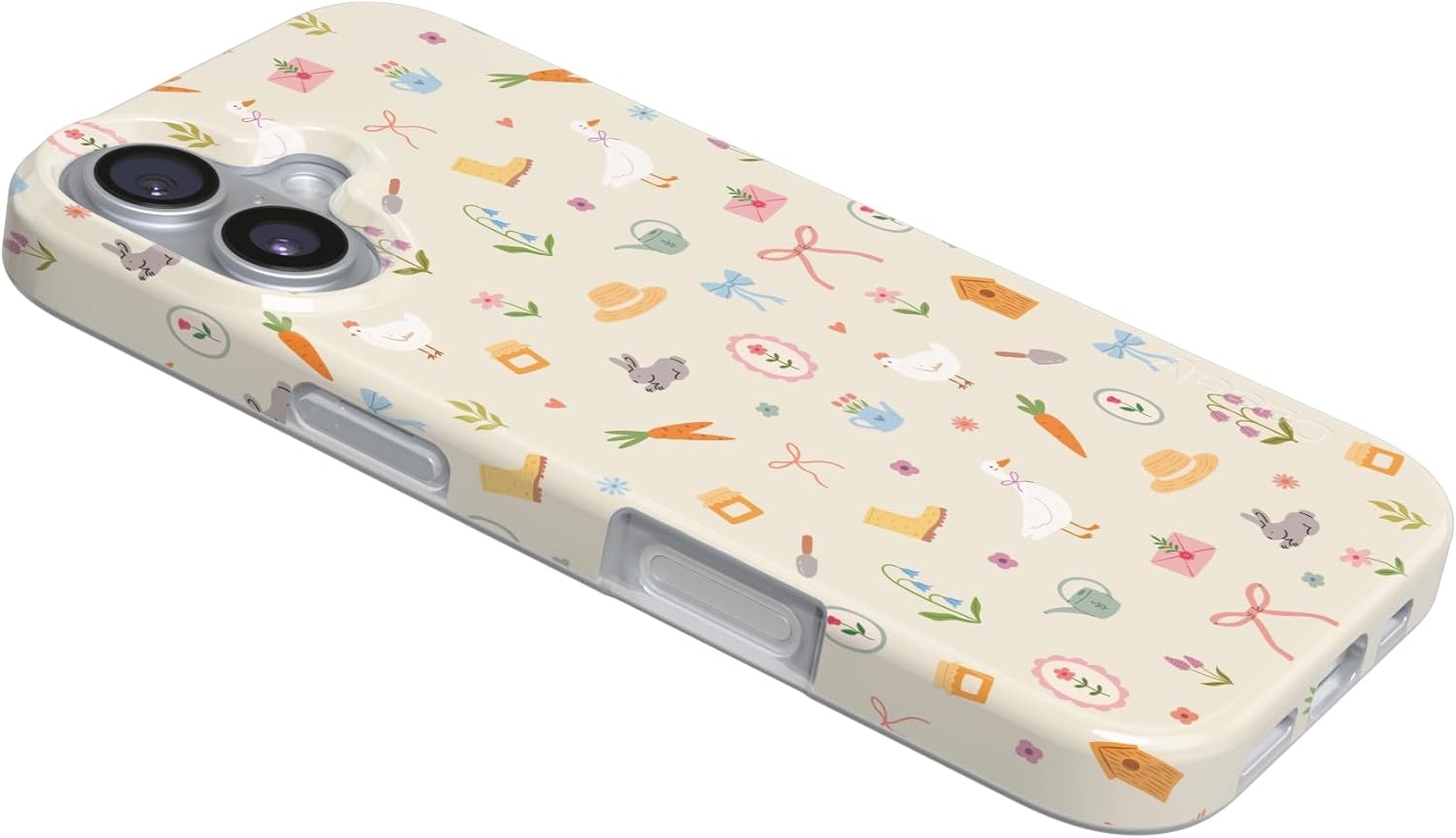 image:imageCasely iPhone 17 Case Hoppy Garden Spring Things Compatible with MagSafe Classic Ultra Thin Design