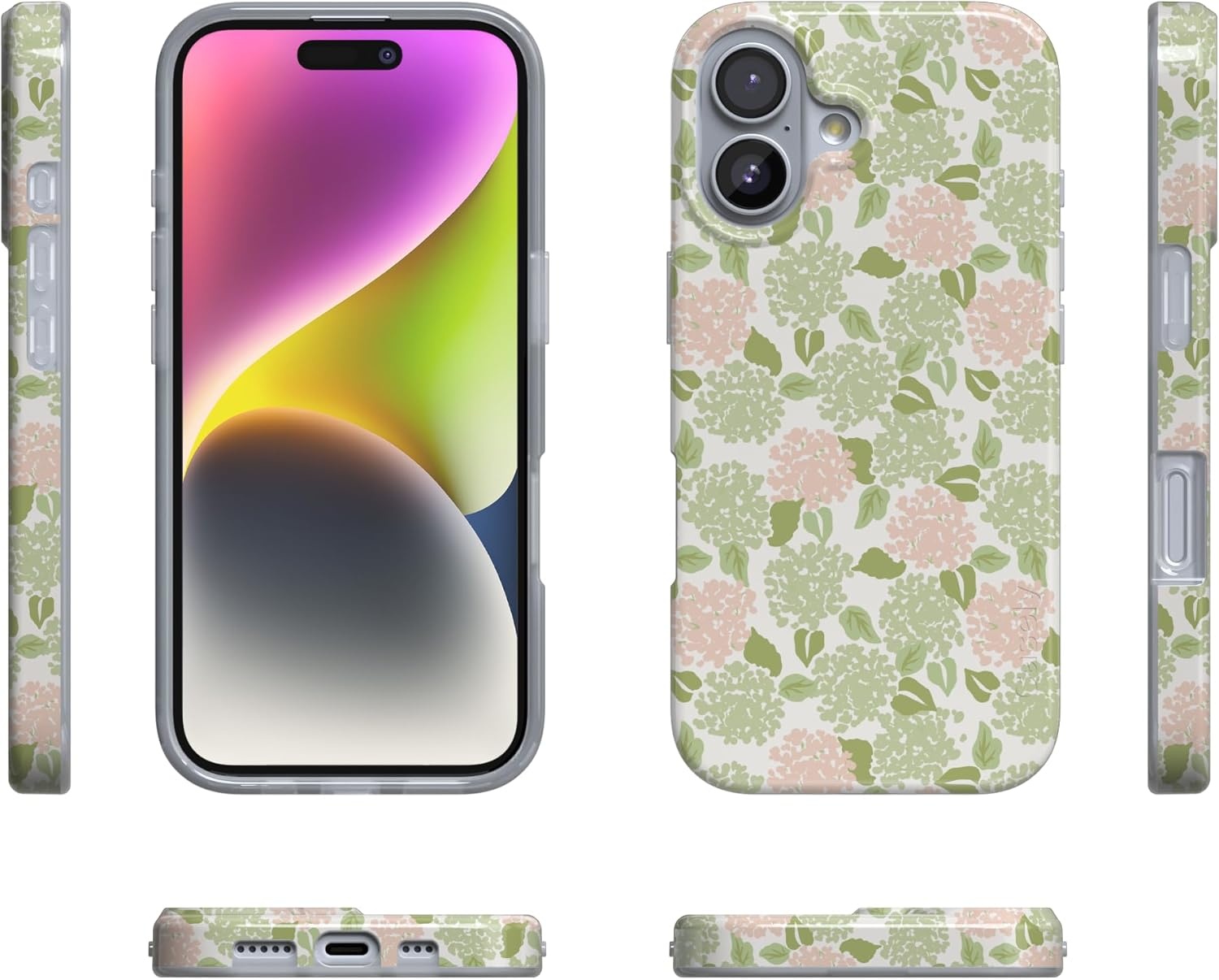 image:imageCasely iPhone 17 Case Hydrangea Haze Floral Garden Compatible with MagSafe Classic Ultra Thin Design